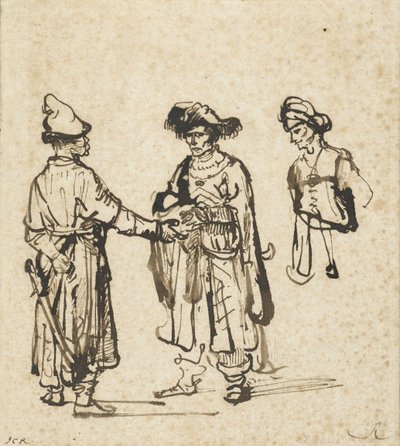 Drei Orientalen im Gespräch, ca. 1645 von Rembrandt van Rijn